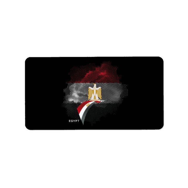 Etiqueta bandera de Egipto (Frente)