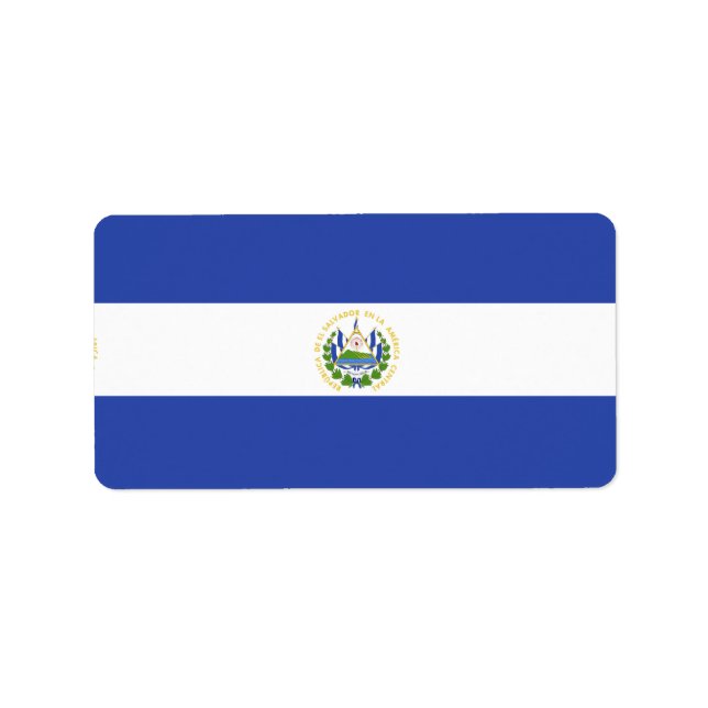 Etiqueta Bandera de El Salvador (Frente)