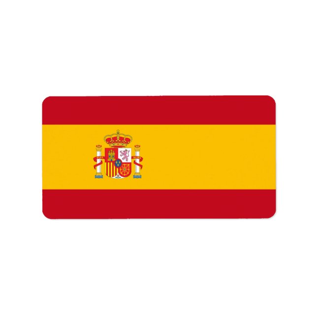 Etiqueta Bandera de España (Frente)