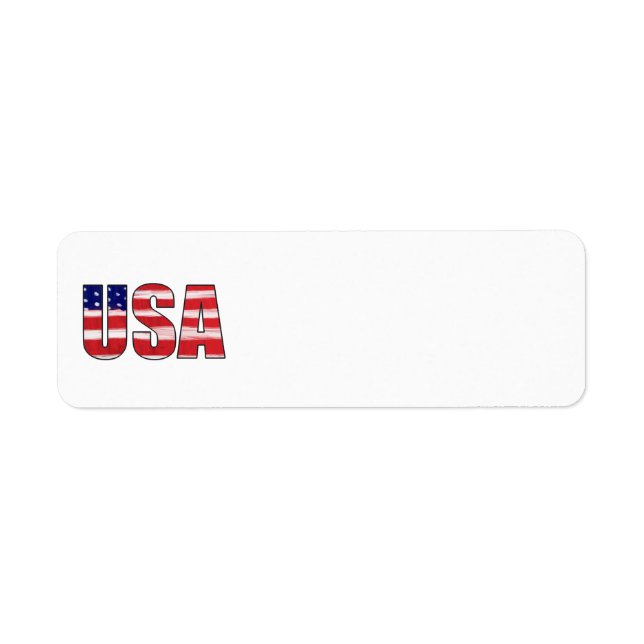 Etiqueta Bandera de Estados Unidos (Frente)