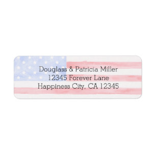 Etiqueta Bandera de Estados Unidos