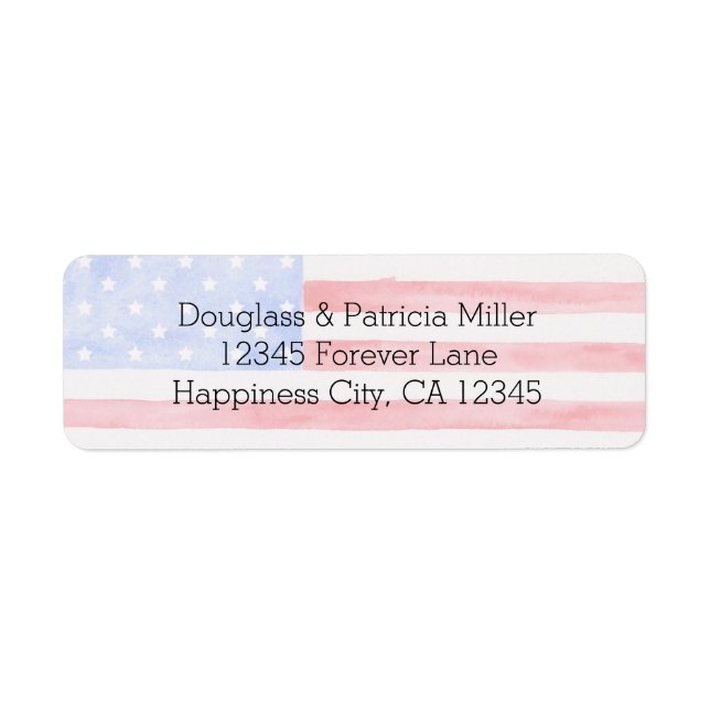 Etiqueta Bandera de Estados Unidos (Frente)