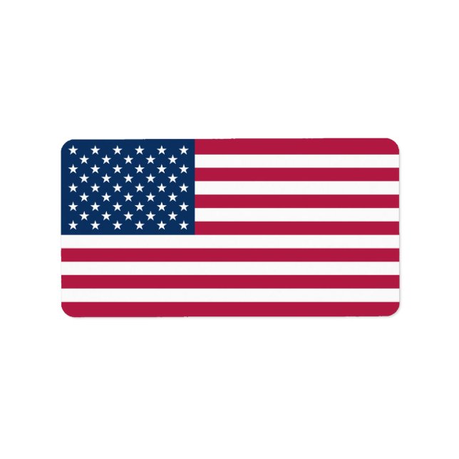 Etiqueta Bandera de Estados Unidos (Frente)