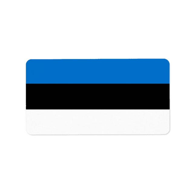 Etiqueta Bandera de Estonia (Frente)