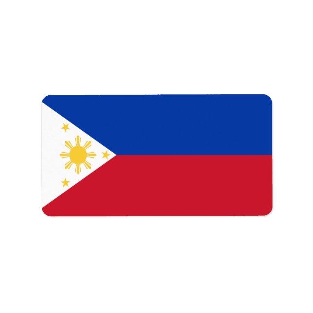 Etiqueta Bandera de Filipinas (Frente)