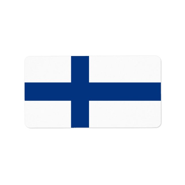 Etiqueta Bandera de Finlandia (Frente)