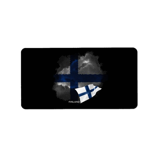 Etiqueta bandera de Finlandia (Frente)
