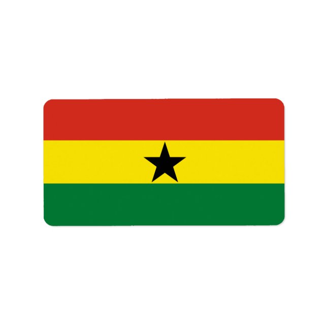 Etiqueta Bandera de Ghana (Frente)
