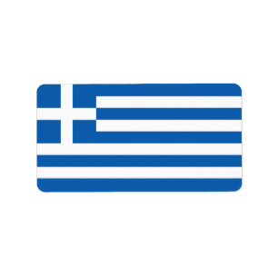 Etiqueta bandera de Grecia