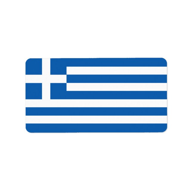 Etiqueta bandera de Grecia (Frente)