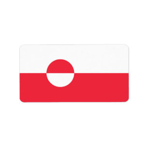 Etiqueta Bandera de Groenlandia