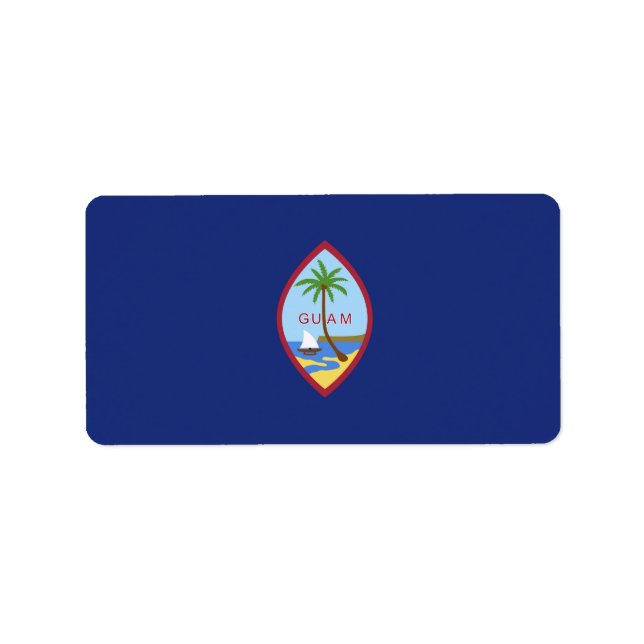 Etiqueta Bandera de Guam (Frente)