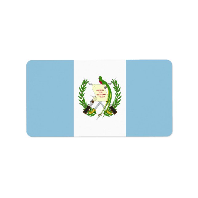 Etiqueta Bandera de Guatemala (Frente)