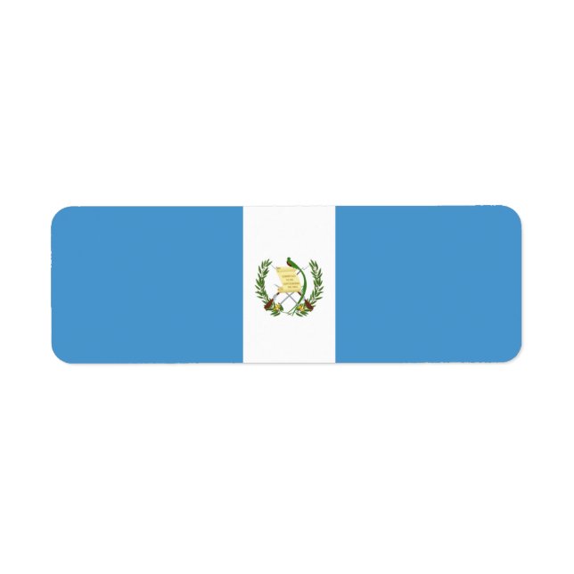 Etiqueta Bandera de Guatemala (Frente)