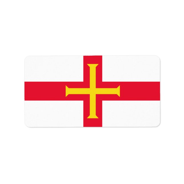 Etiqueta Bandera de Guernsey (Frente)