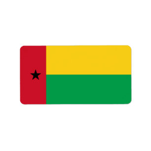 Etiqueta bandera de Guinea-Bissau