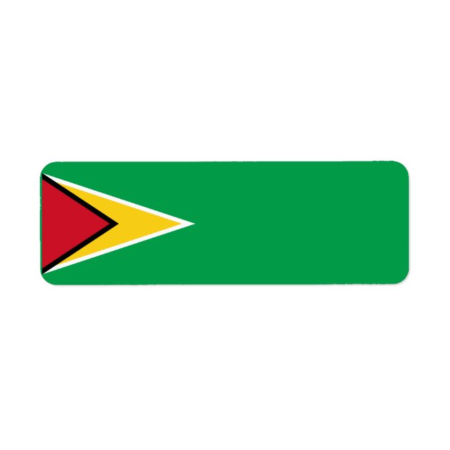 Etiqueta Bandera de Guyana (Frente)
