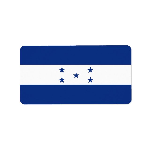 Etiqueta Bandera de Honduras (Frente)