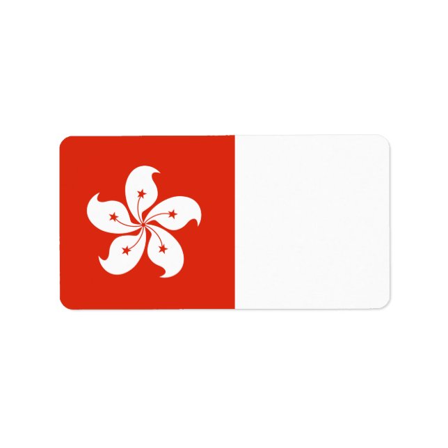 Etiqueta Bandera de Hong Kong (Frente)