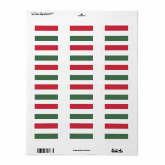 Etiqueta Bandera de Hungría cortada a medida