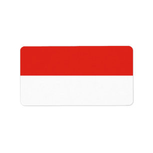 Etiqueta Bandera de Indonesia