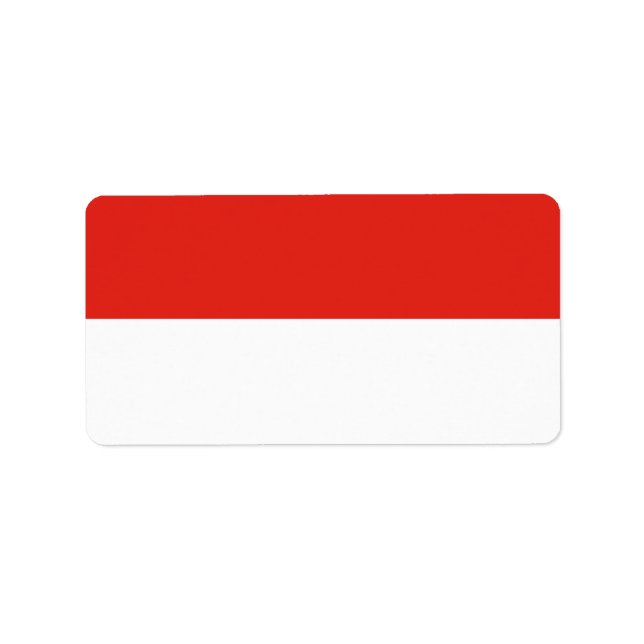 Etiqueta Bandera de Indonesia (Frente)