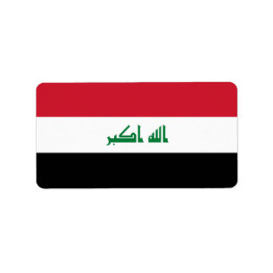 Etiqueta Bandera de Iraq