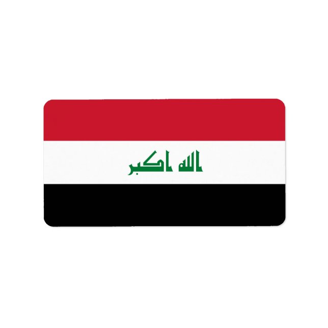 Etiqueta Bandera de Iraq (Frente)