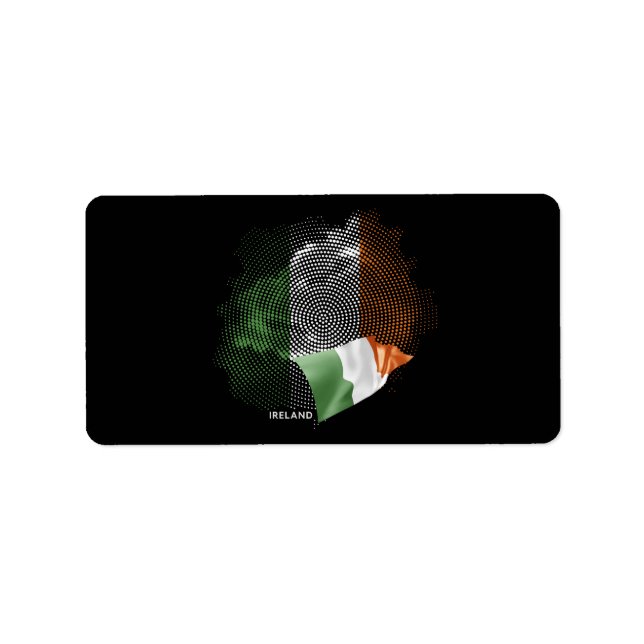 Etiqueta bandera de Irlanda (Frente)