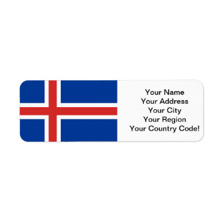 Etiqueta Bandera de Islandia