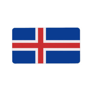 Etiqueta Bandera de Islandia