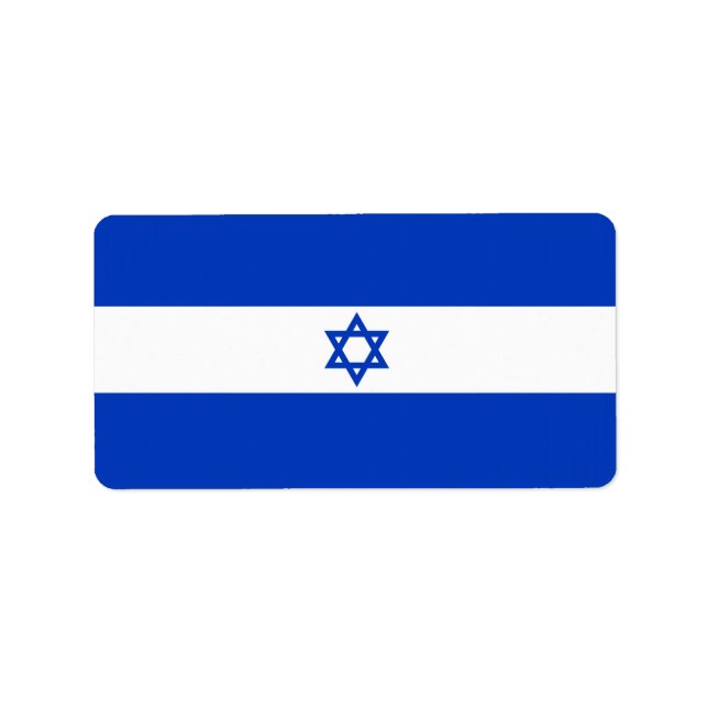 Etiqueta Bandera de Israel (Frente)
