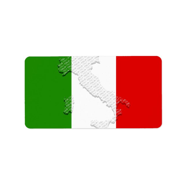 Etiqueta Bandera de Italia (Frente)