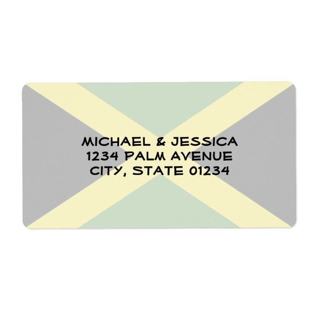 Etiqueta Bandera de Jamaica (Frente)