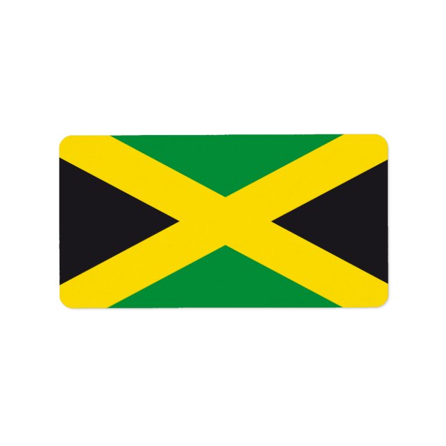 Etiqueta Bandera de Jamaica (Frente)