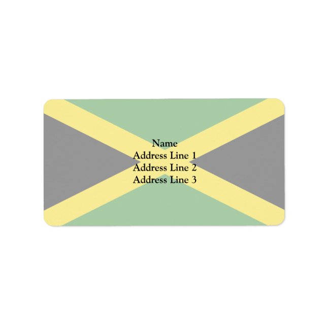 Etiqueta Bandera de Jamaica (Frente)