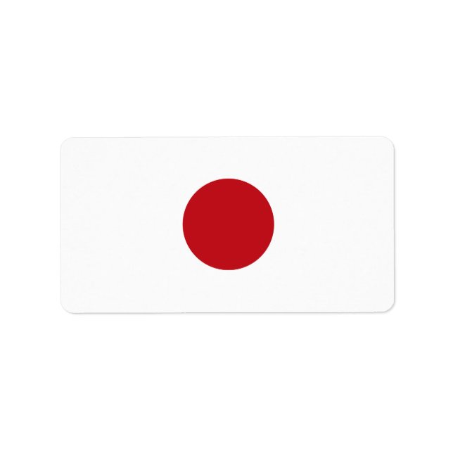 Etiqueta Bandera de Japón (Frente)