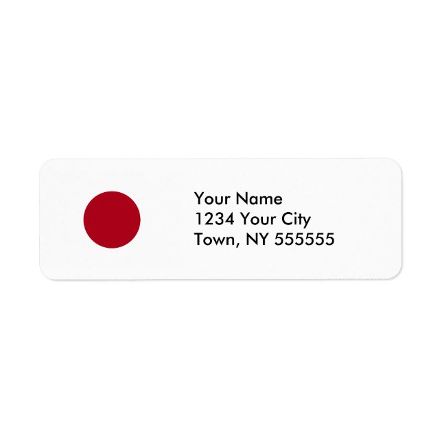 Etiqueta Bandera de Japón (Frente)
