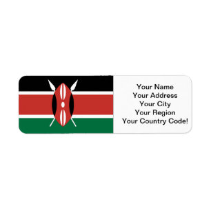 Etiqueta Bandera de Kenia