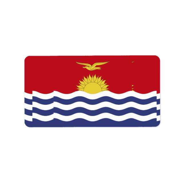 Etiqueta Bandera de Kiribati (Frente)