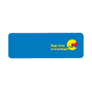 Etiqueta Bandera de la ciudad de Grand Rapids