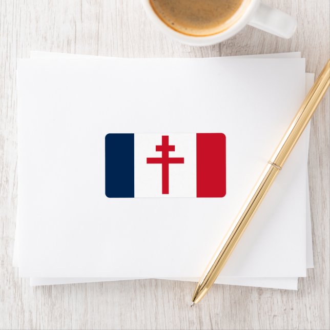 Etiqueta Bandera de la Francia Libre (In situ)