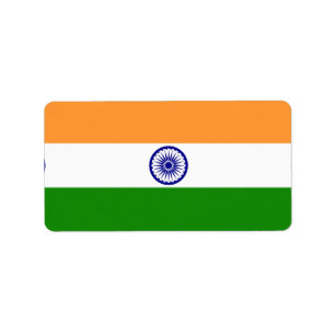 Etiqueta Bandera de la India