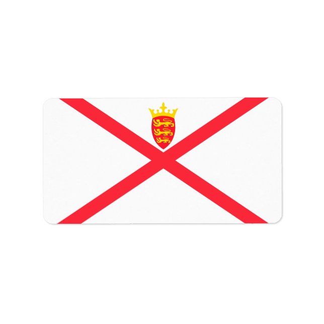 Etiqueta Bandera de la Isla de Jersey (Frente)