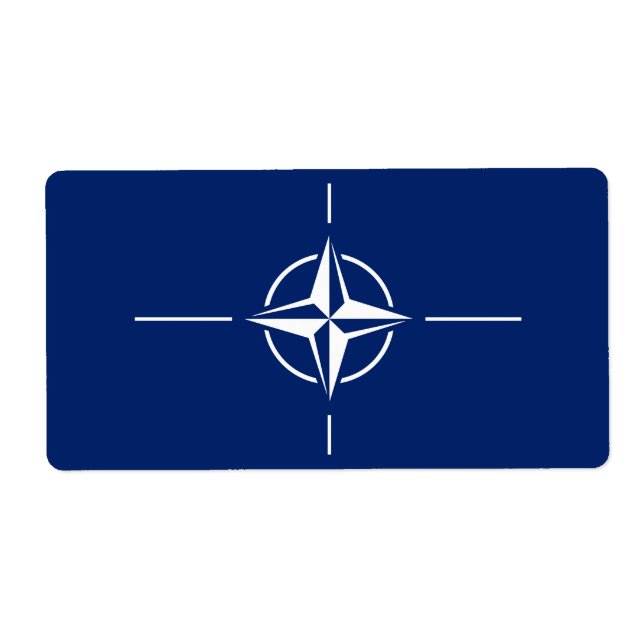 Etiqueta Bandera de la OTAN (Frente)