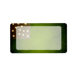 Etiqueta Bandera de la República Vermont besada por el sol