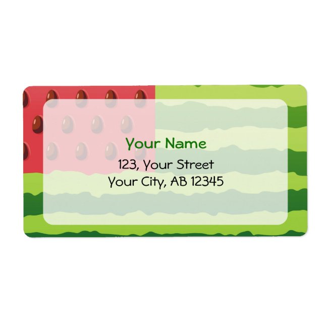 Etiqueta Bandera de la sandía (Frente)