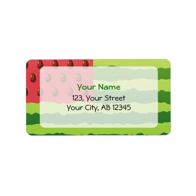 Etiqueta Bandera de la sandía (Frente)