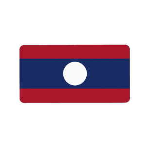 Etiqueta bandera de Laos