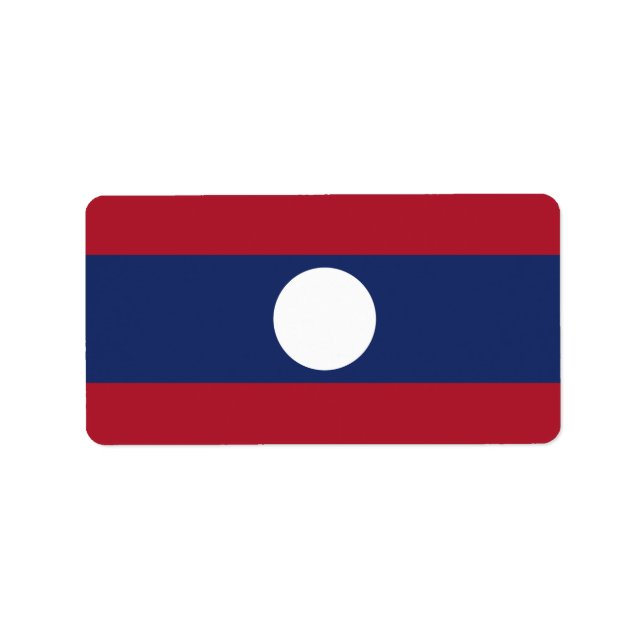 Etiqueta bandera de Laos (Frente)